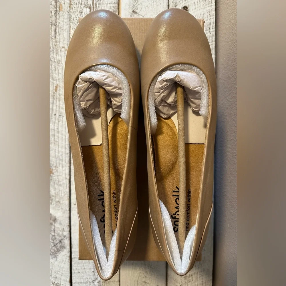 SoftWalk Sonoma Leather Ballet Flats - NIB